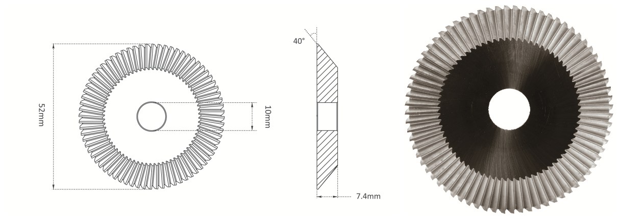 φ52x7.4xφ10x40°