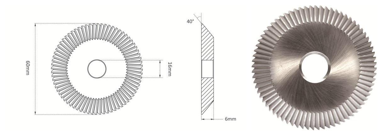 φ60x6xφ16x40°