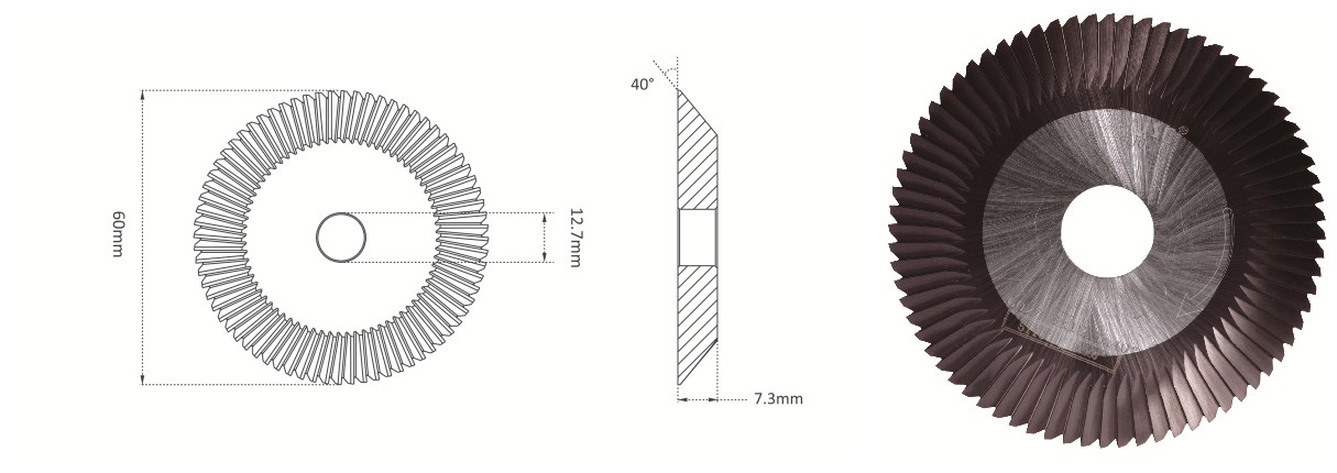 φ60x7.3xφ12.7x40°