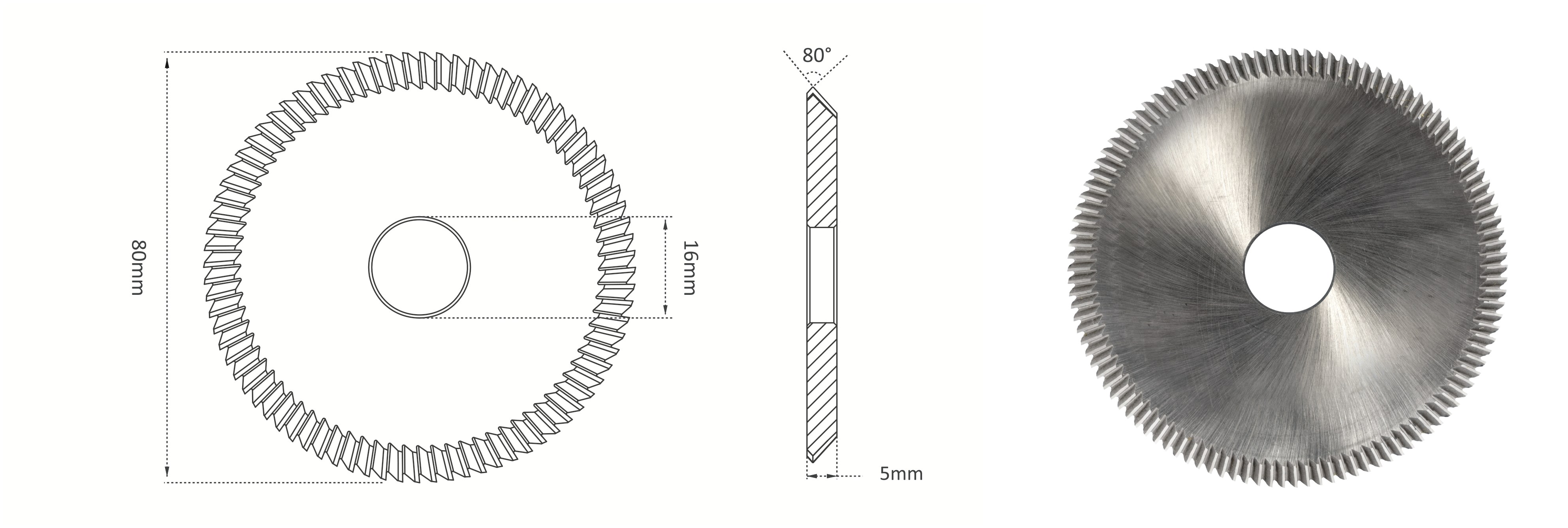 φ80x5.0xφ16x80°-1.0