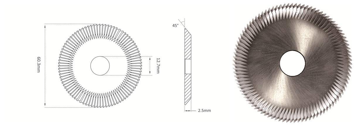 φ60.3x2.5xφ12.7x45°